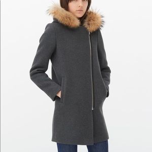 Sandro Mary Fur Hooded Coat